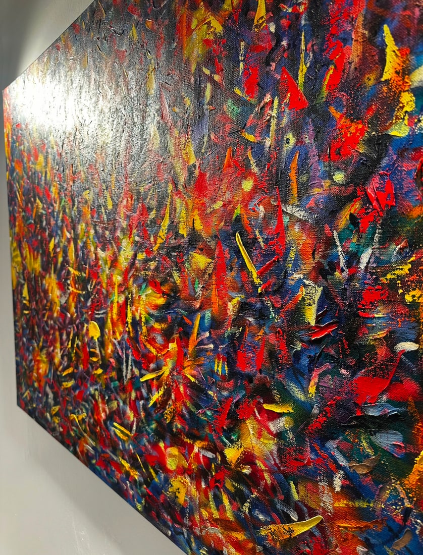 Jon Atac, Expression 2, 1989, Large Oil on Canvas - 8