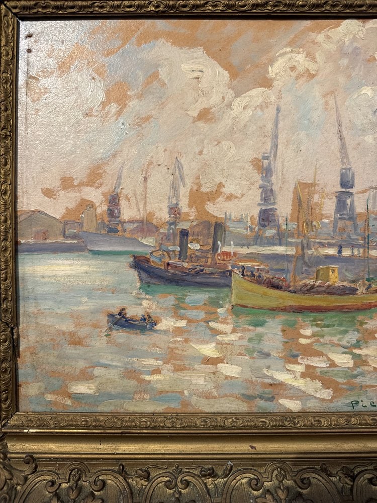 Bertand, Port of Casablanca, 1920s, Oil on Canvas - 3