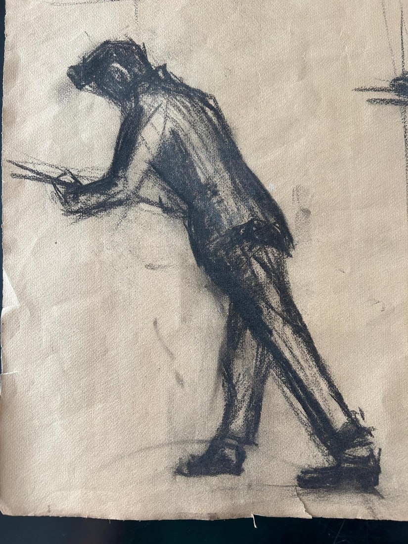 Unknow, Untitled, 1924, Charcoal on Paper, Set of 3 - 14