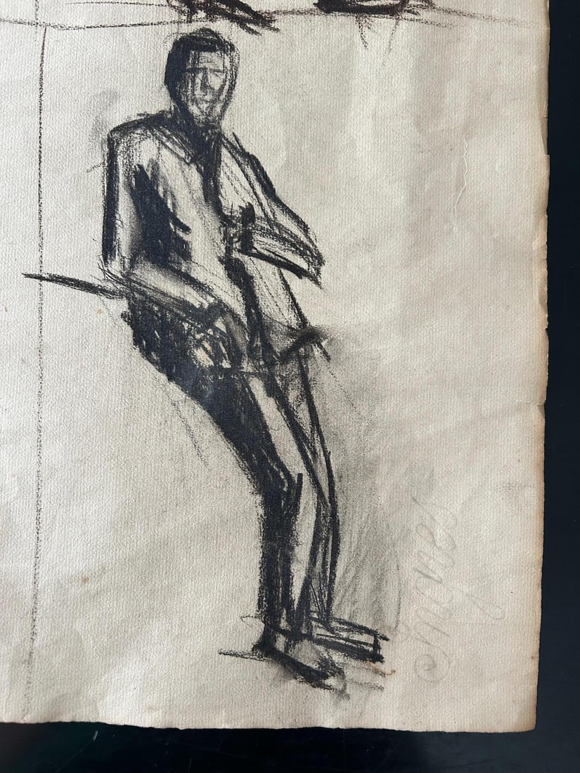 Unknow, Untitled, 1924, Charcoal on Paper, Set of 3 - 9