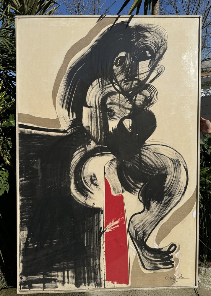 Henri Ren, Expressionist Portrait, 1987, Oil - 4