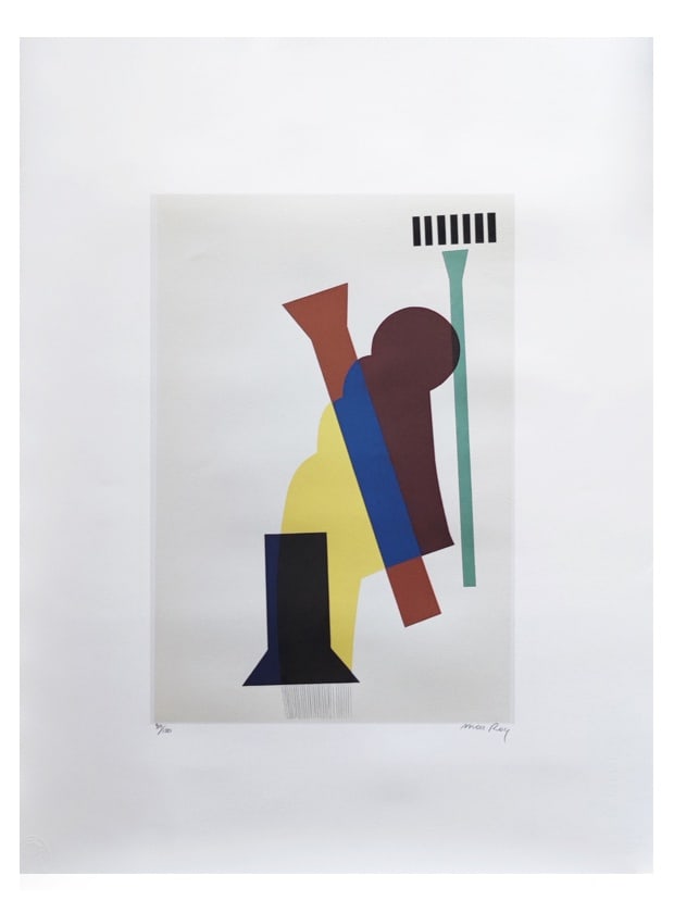 Man Ray, Concrete Mixer, Limited Edition Lithograph: 1970s Original gorgeous rare Man Ray "Concrete Mixer" Limited Edition Lithograph (1972)Signed in pencil. Lithograph number 90 of 150Contains the authorized impressed stamp "Leonardo Artis"This