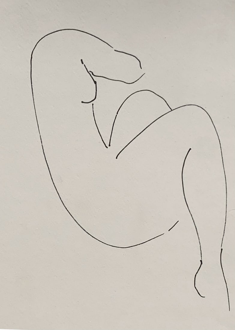 Anna Bertrand, A Woman, Ink on Paper - 2