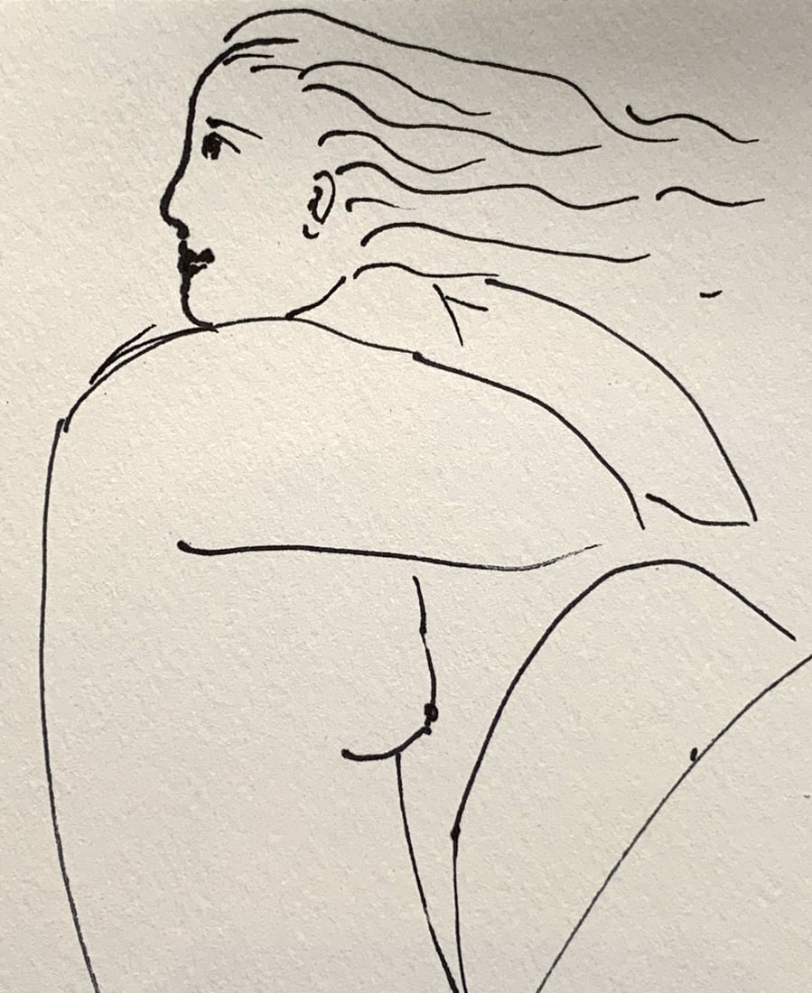 Anna Bertrand, A Woman, Ink on Paper - 3