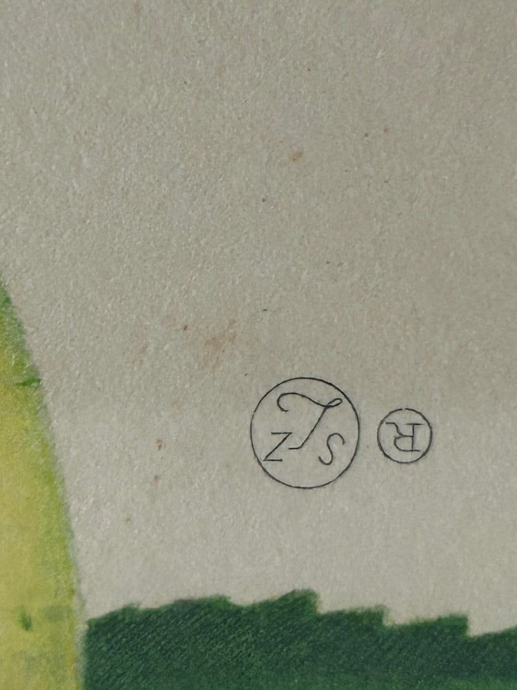 Zoltan Lucas, Fruits, 1910s, Lithographs, Set of 2 - 8