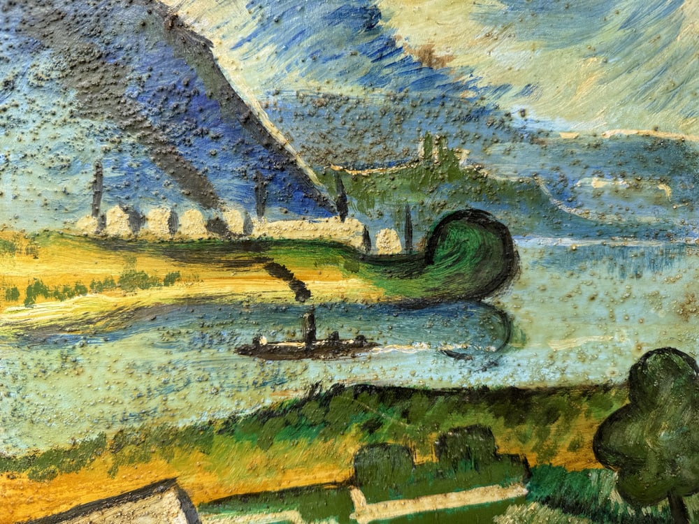 Large Expressionist Factory Painting, Poland - 3