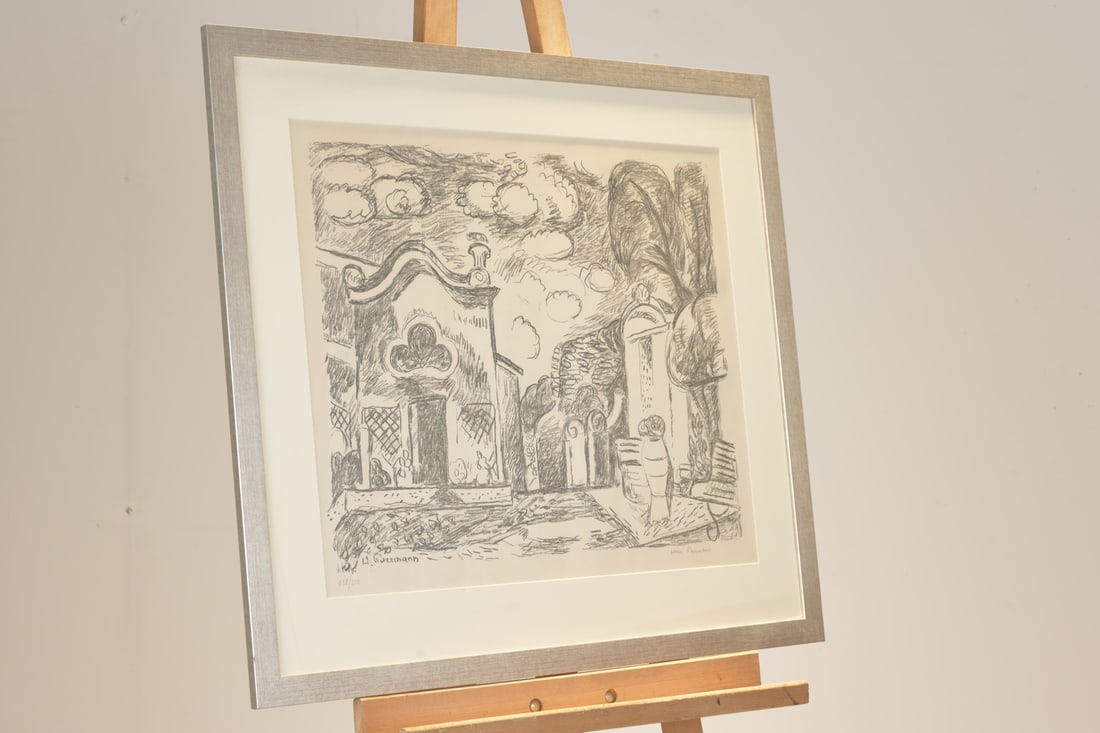 H. Purrmann, Chapel & Fountain in Levanto, Lithograph - 5