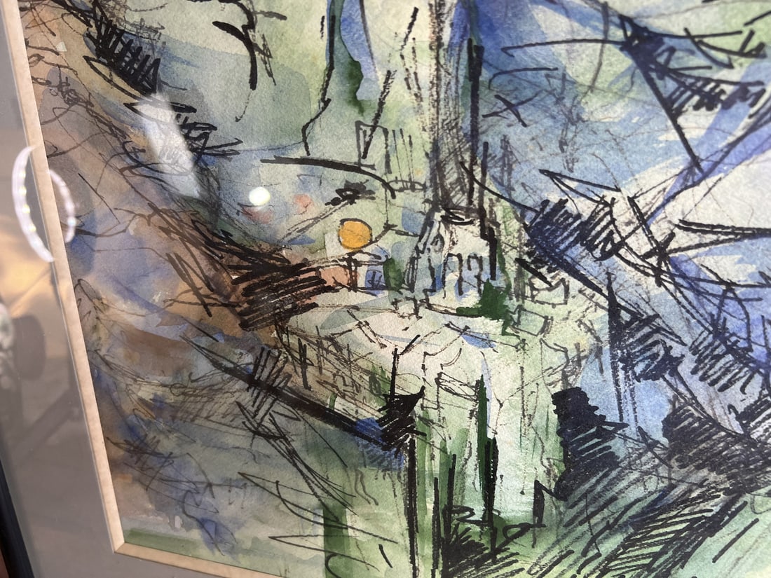 Ancellin, Nude in the Workshop, 1974, Watercolor - 5