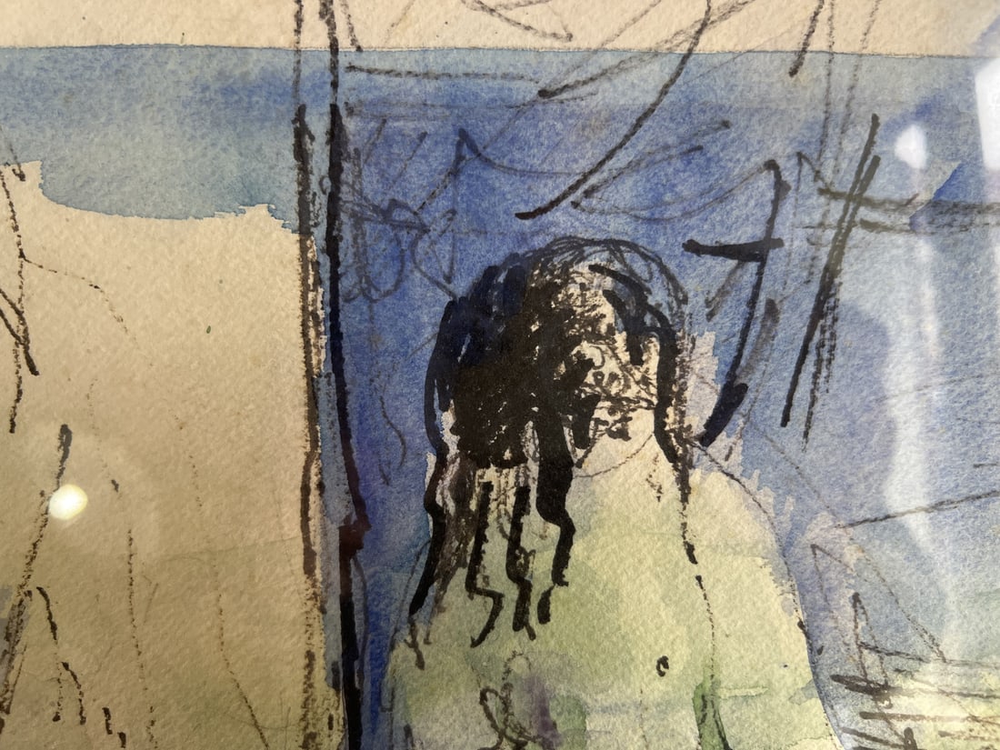 Ancellin, Nude in the Workshop, 1974, Watercolor - 8