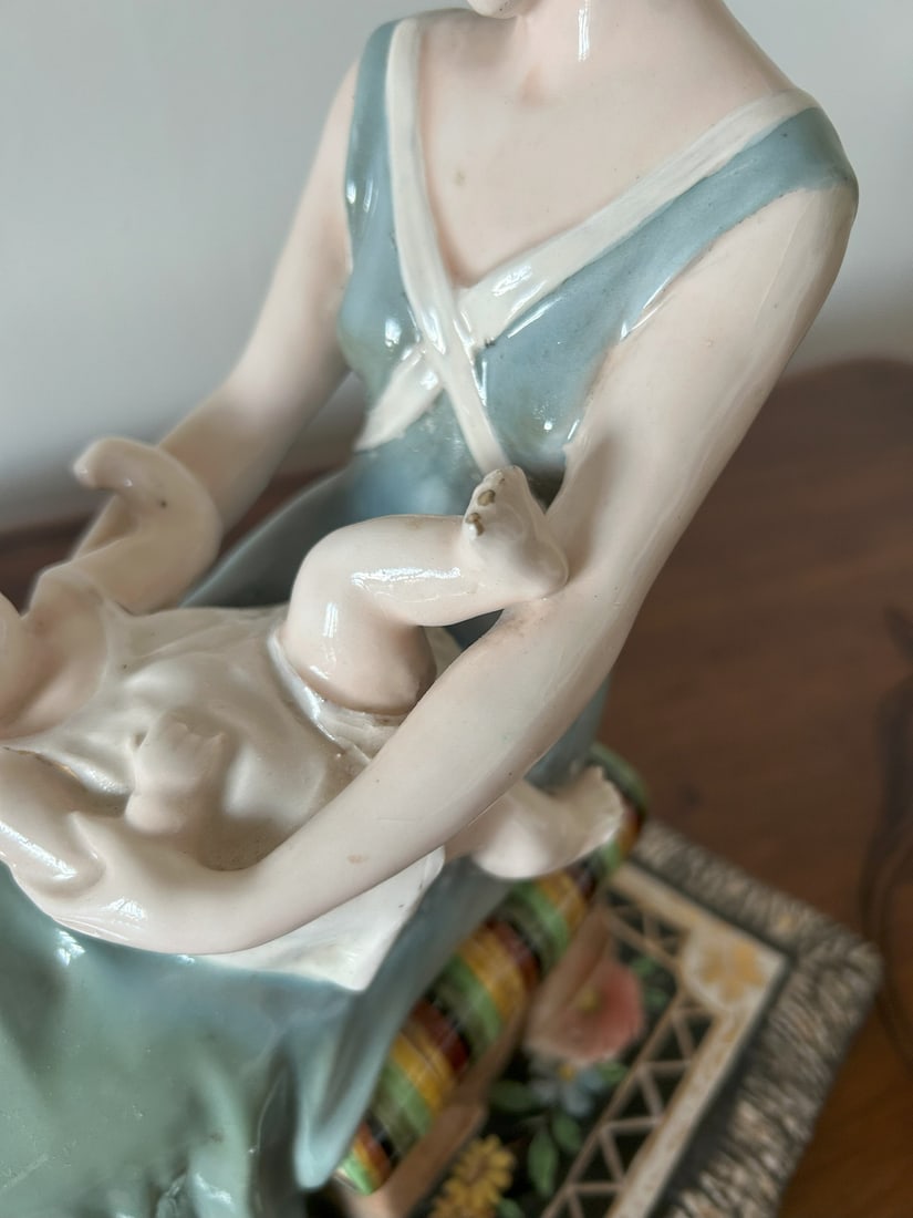 Maternity Statuette by Vincenzo Bertolotti, 1930s - 11