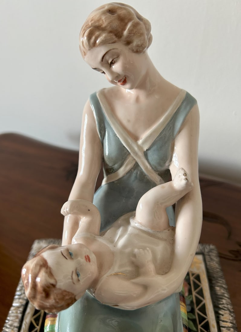 Maternity Statuette by Vincenzo Bertolotti, 1930s - 7