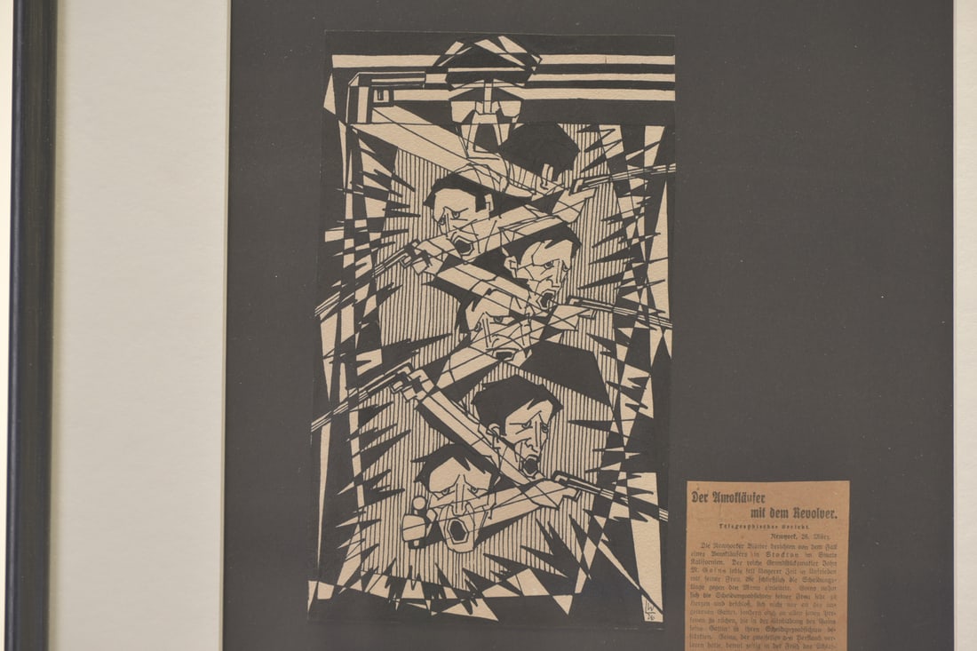 The Gunman with the Revolver, Ink Drawing, 1927 - 6