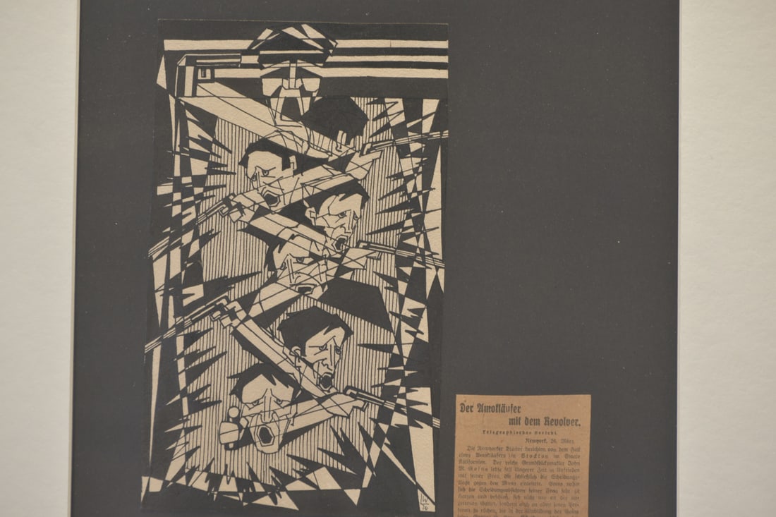 The Gunman with the Revolver, Ink Drawing, 1927 - 8