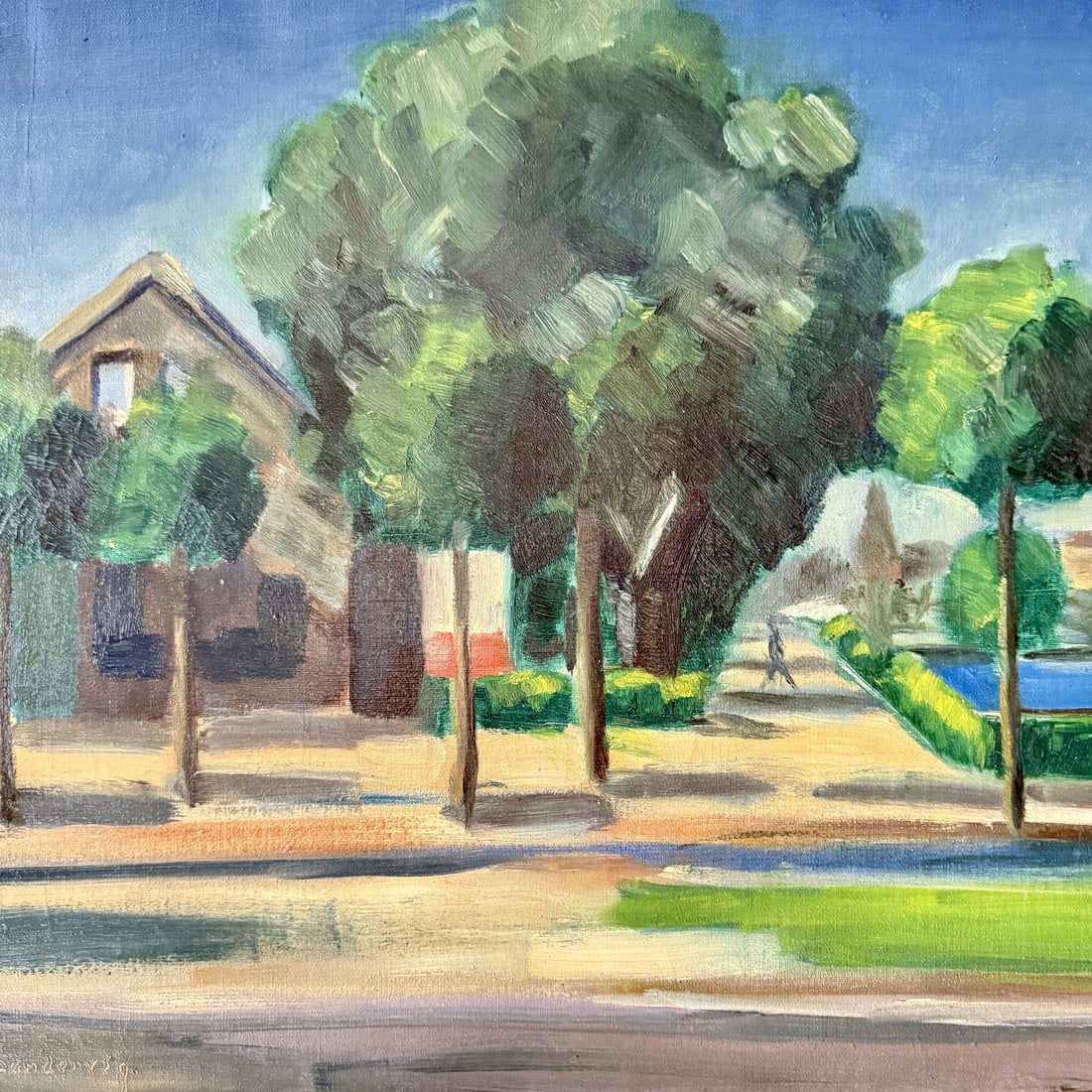 Unknown, Village Landscape, 1950, Oil, Framed - 2