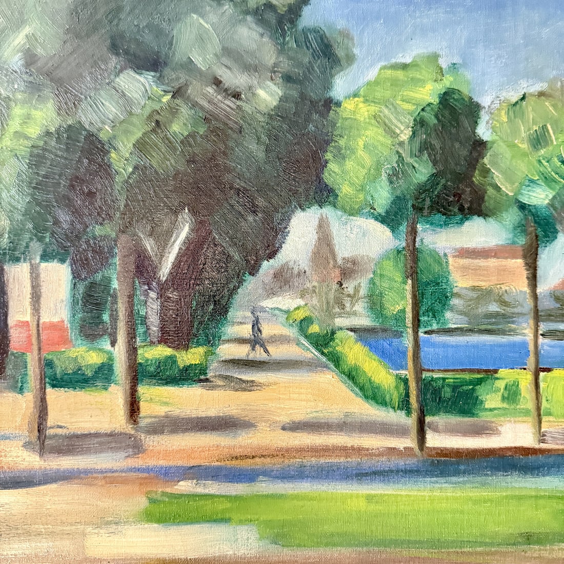 Unknown, Village Landscape, 1950, Oil, Framed - 4