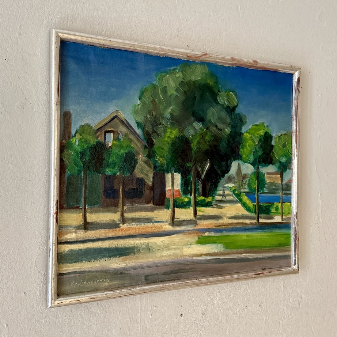 Unknown, Village Landscape, 1950, Oil, Framed - 5