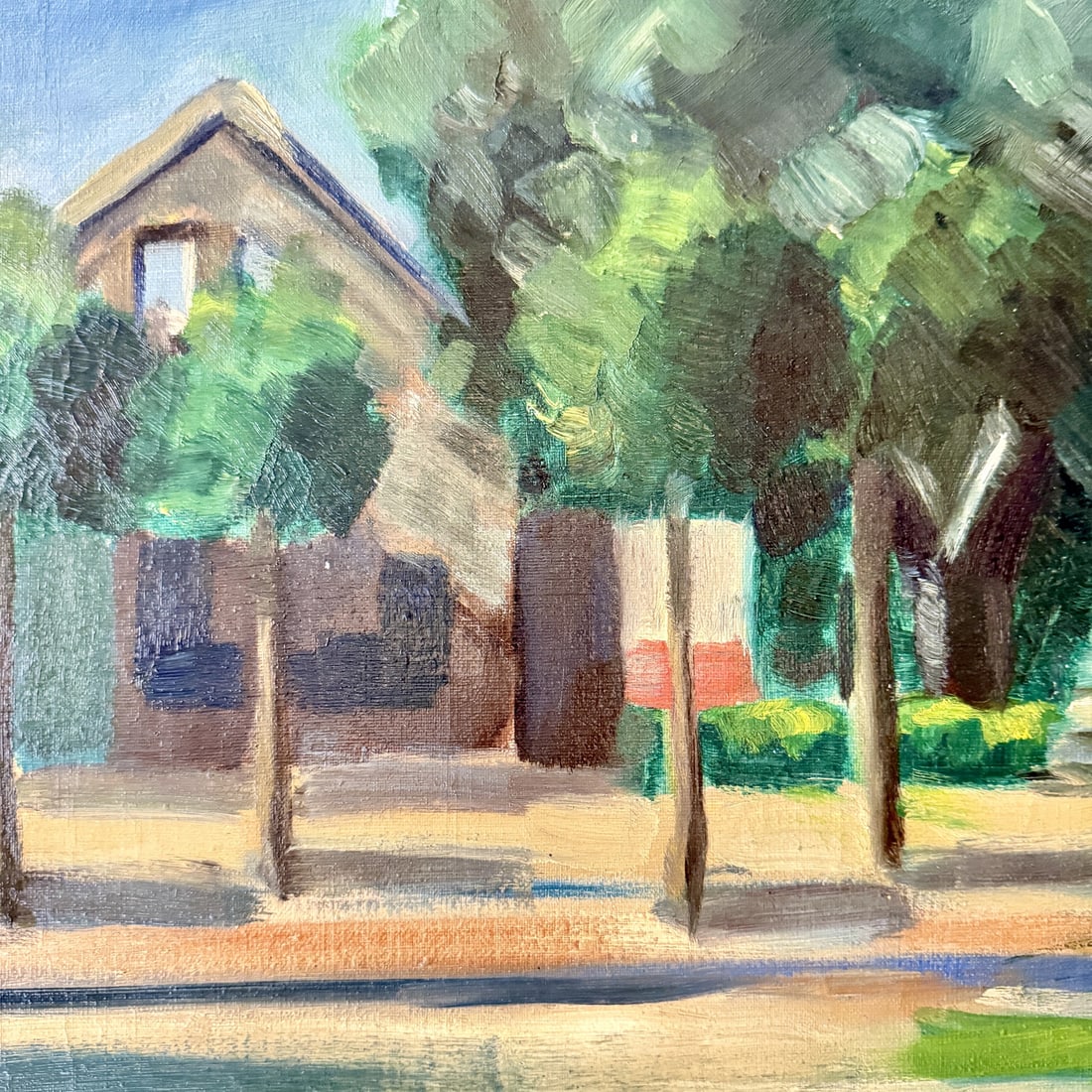 Unknown, Village Landscape, 1950, Oil, Framed - 7