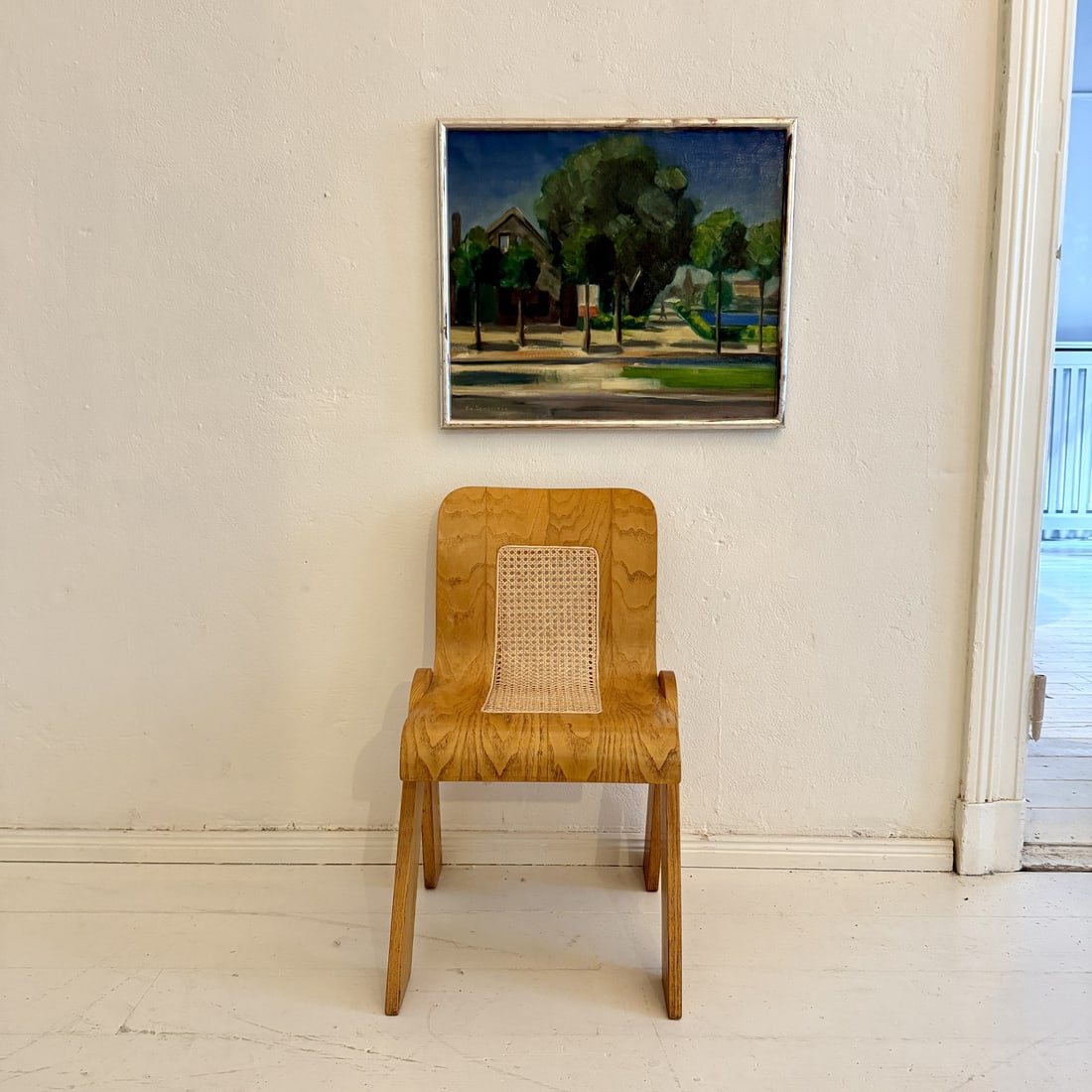 Unknown, Village Landscape, 1950, Oil, Framed - 8