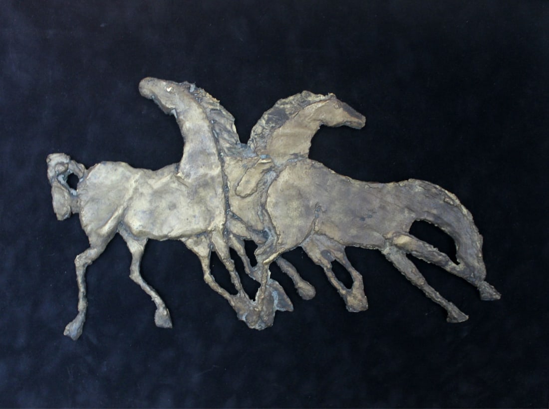Magdalena Lesniak, Horses, Bronze and Velvet, 2000 - 4