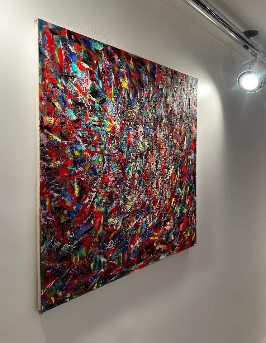 Jon Atac, Expressions, 1990, Large Oil on Canvas - 12