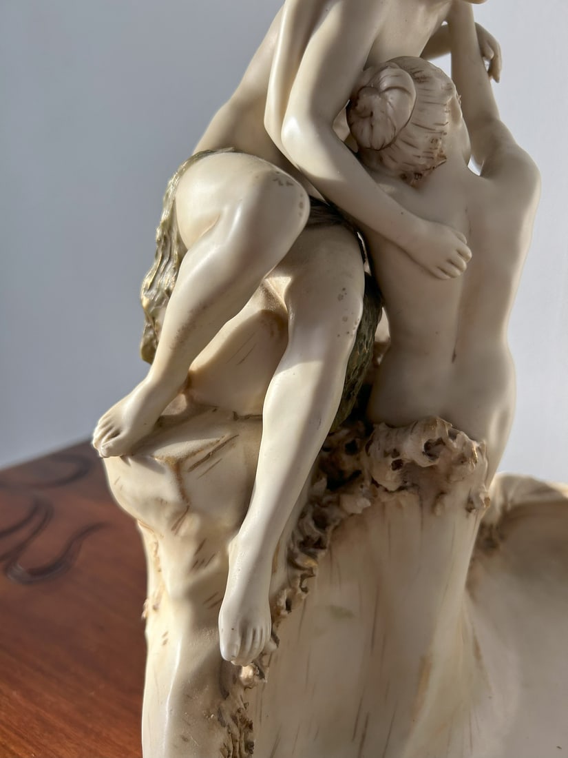 Sculpture of Lovers by Hampel for Royal Dux Bohemia - 17