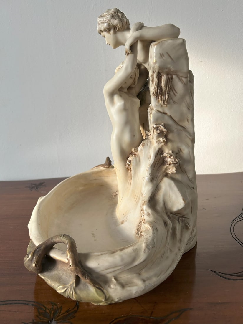 Sculpture of Lovers by Hampel for Royal Dux Bohemia - 19