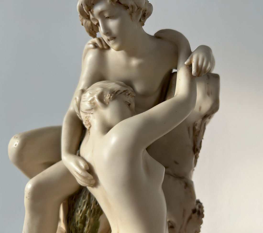 Sculpture of Lovers by Hampel for Royal Dux Bohemia - 4