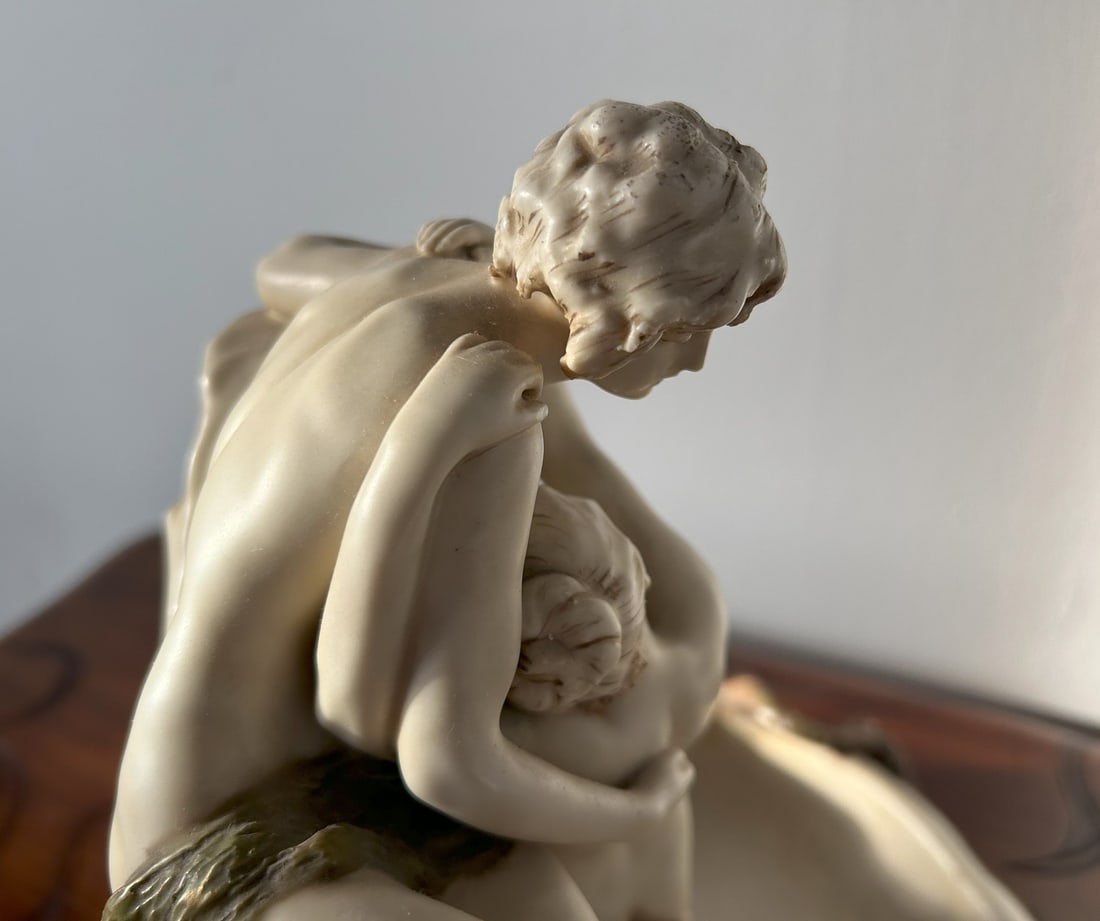 Sculpture of Lovers by Hampel for Royal Dux Bohemia - 6