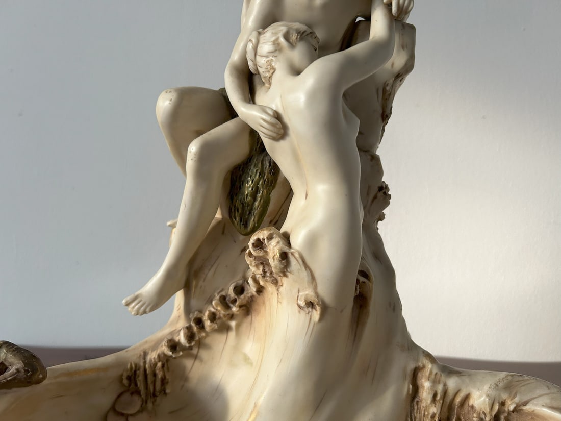 Sculpture of Lovers by Hampel for Royal Dux Bohemia - 7