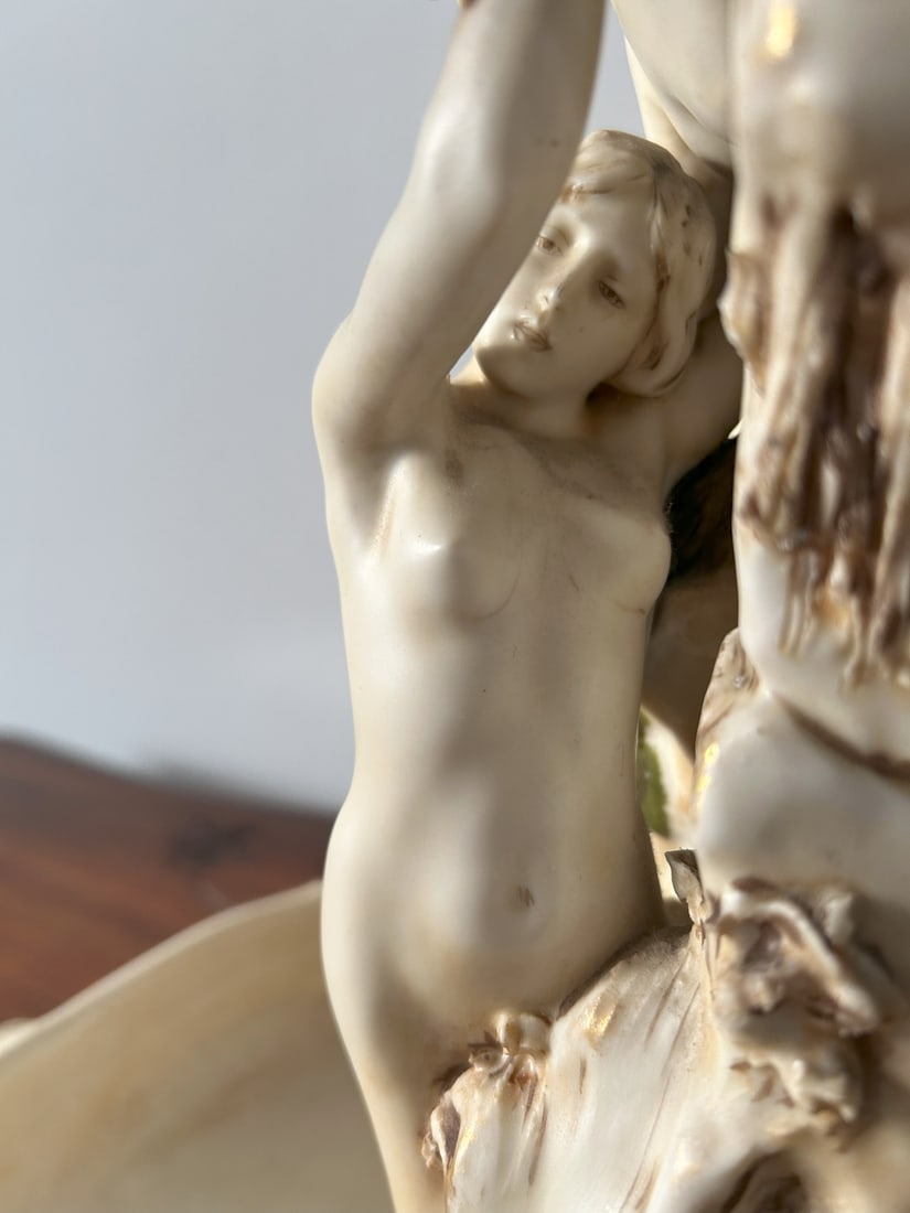 Sculpture of Lovers by Hampel for Royal Dux Bohemia - 9