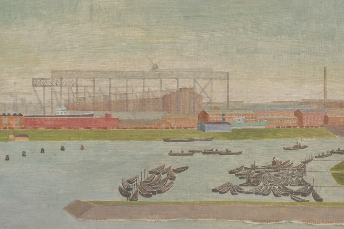 Hamburg Harbor, Around 1910, Oil on Cardboard - 4
