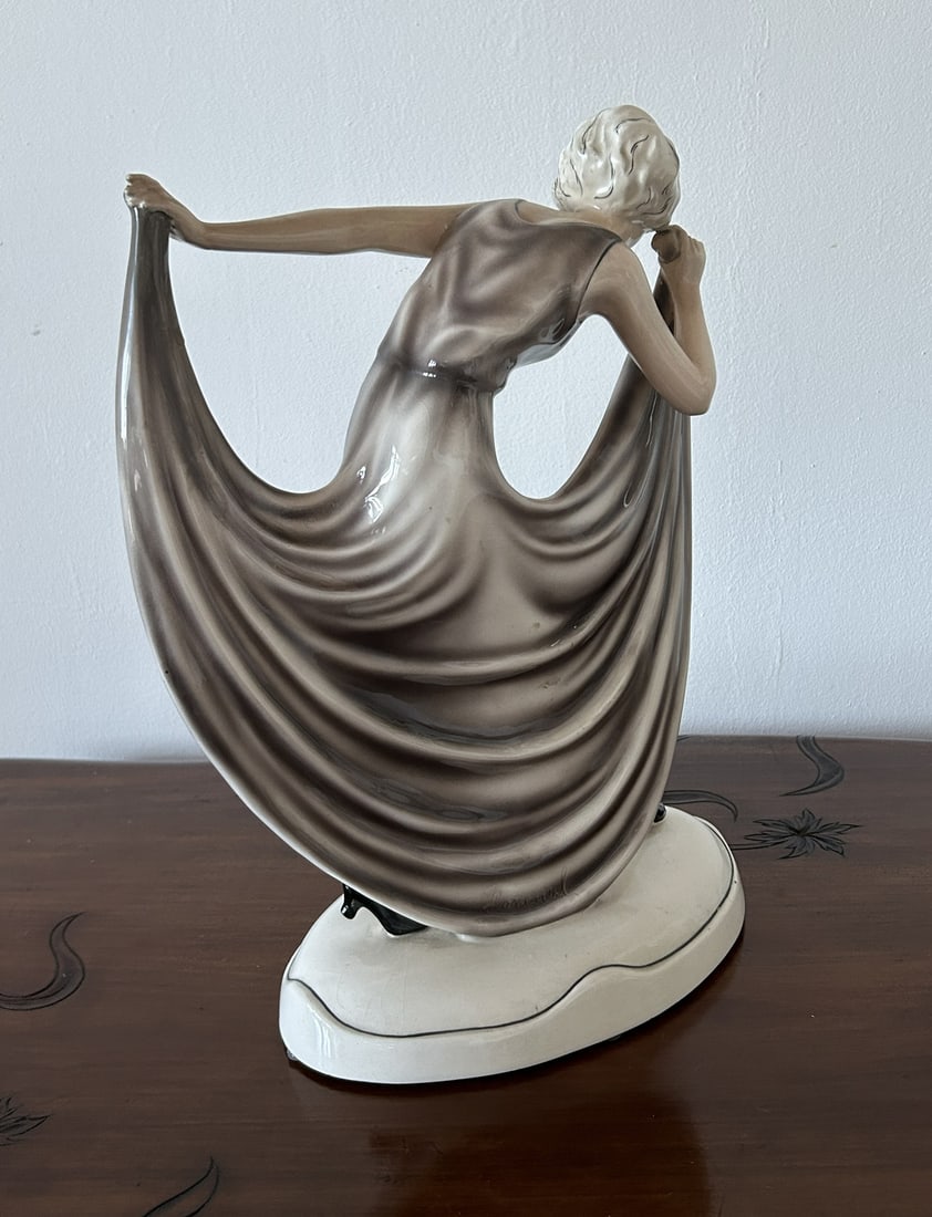 Dancer Sculpture by Lorenzl for Goldscheider Austria - 13