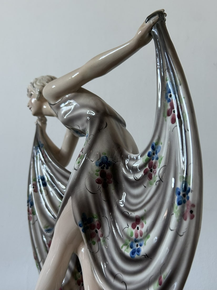 Dancer Sculpture by Lorenzl for Goldscheider Austria - 6