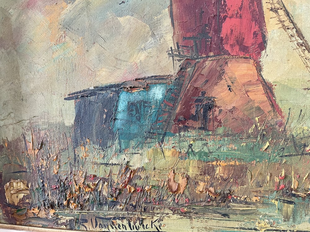 Roger Vandenbulcke, Windmill, 1950s, Oil on Canvas - 4
