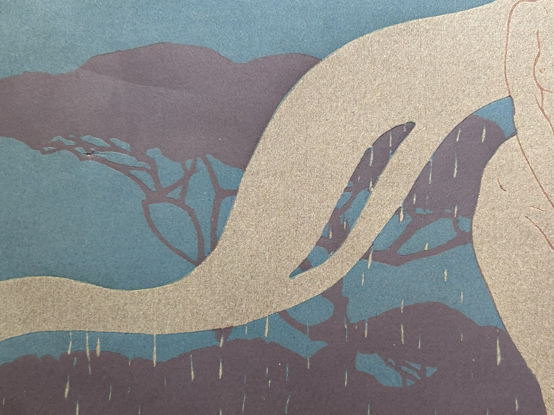 Luigi Bompard, La Rugiada, 1905, Woodcut - 5