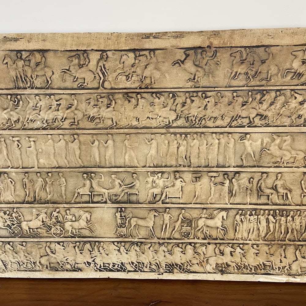 Greek Bas-Relief Frieze, 1800s, Stucco - 10