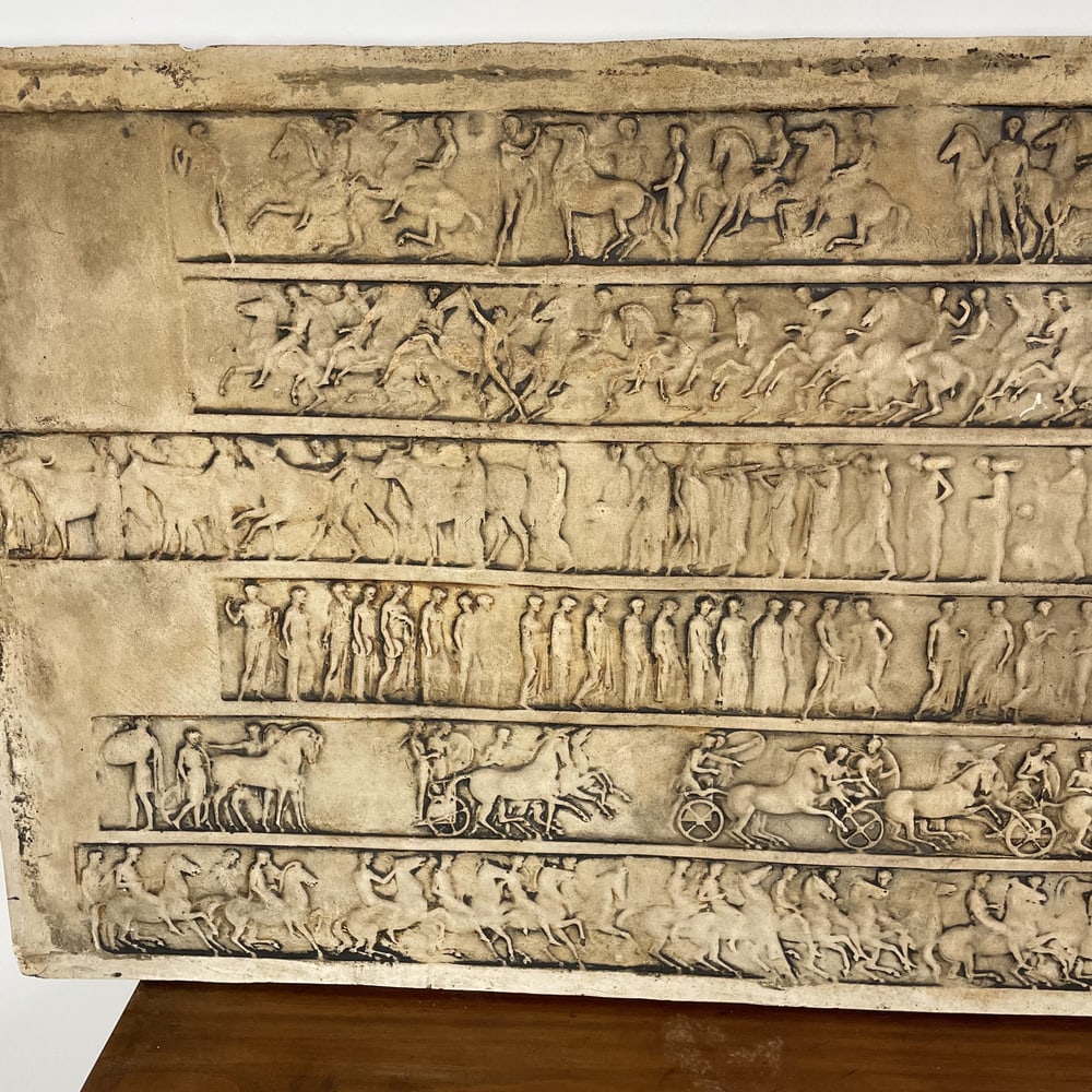 Greek Bas-Relief Frieze, 1800s, Stucco - 11