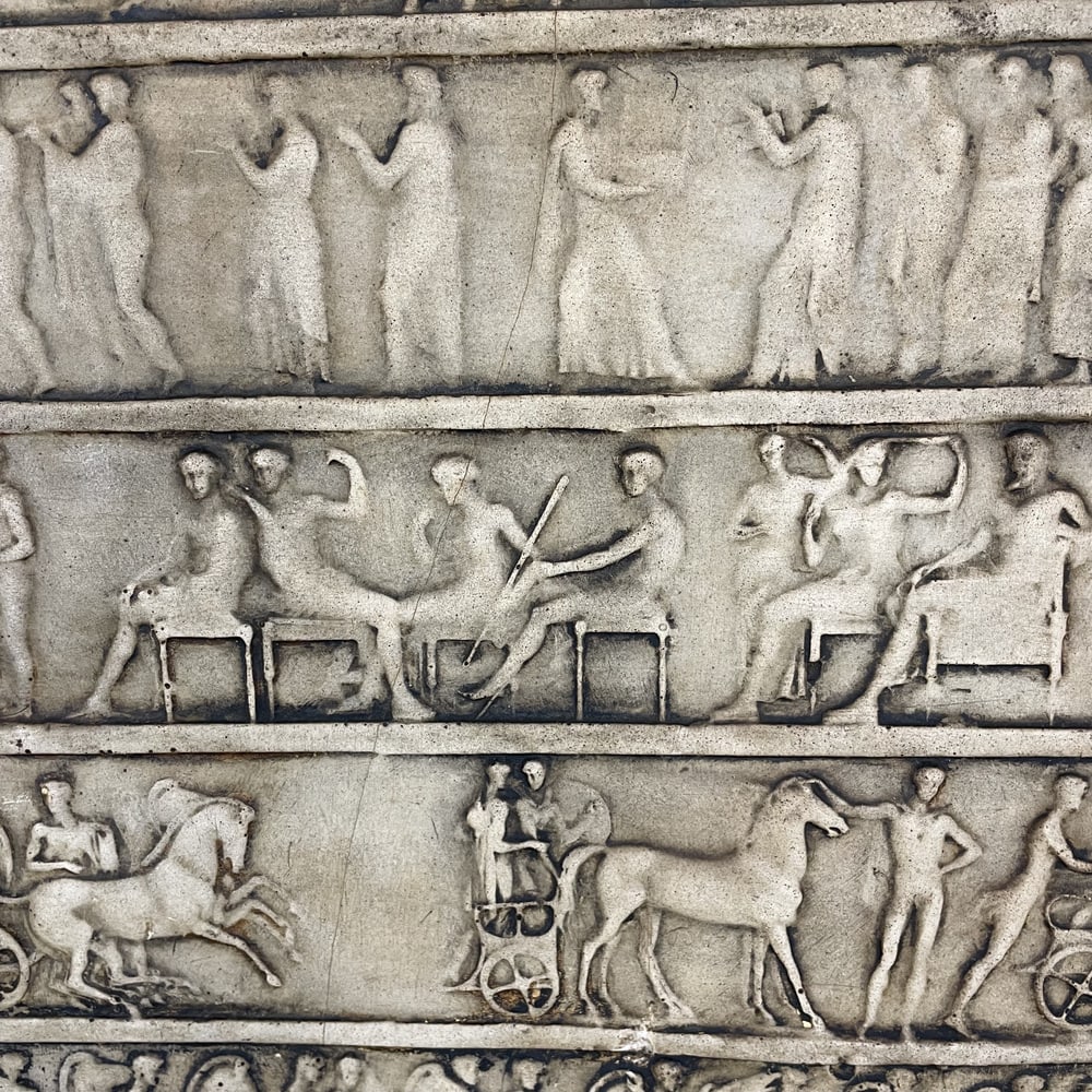 Greek Bas-Relief Frieze, 1800s, Stucco - 6