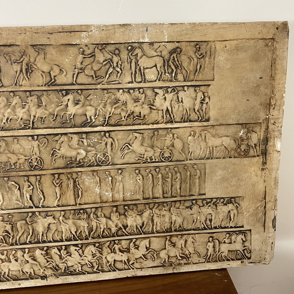 Greek Bas-Relief Frieze, 1800s, Stucco - 8