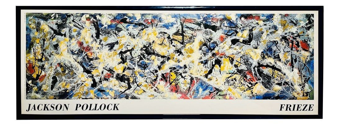 After Jackson Pollock, Frieze, 1989, Print: Print of Jackson Pollock (1912-1956) painting "Frieze".The artist's name and title are shown below the image, along the left side "Published by Forme SRL, Parma, Italy- Jackson Pollock, Frieze,