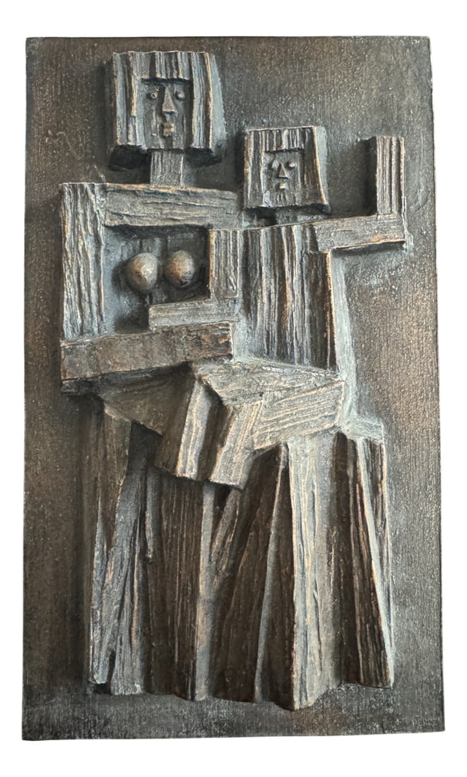 Percz János, Cubist Sculpture in Bronze: Country of Manufacture: Hungary Design Period: 1970 to 1979 Production Period: 1970 to 1979 Detailed Condition: Excellent — This vintage/antique piece is in near original condition. It may show