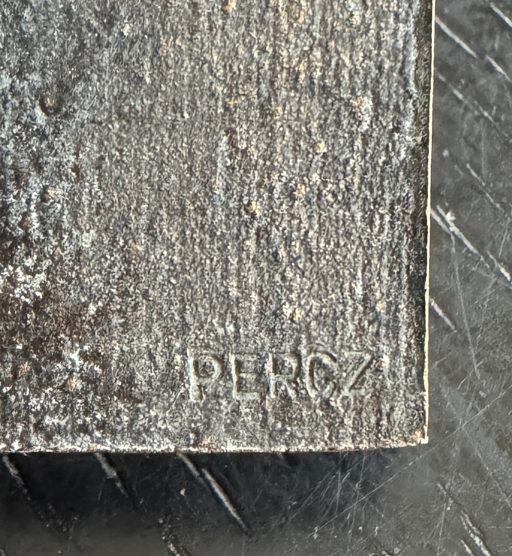 Percz János, Cubist Sculpture in Bronze - 2