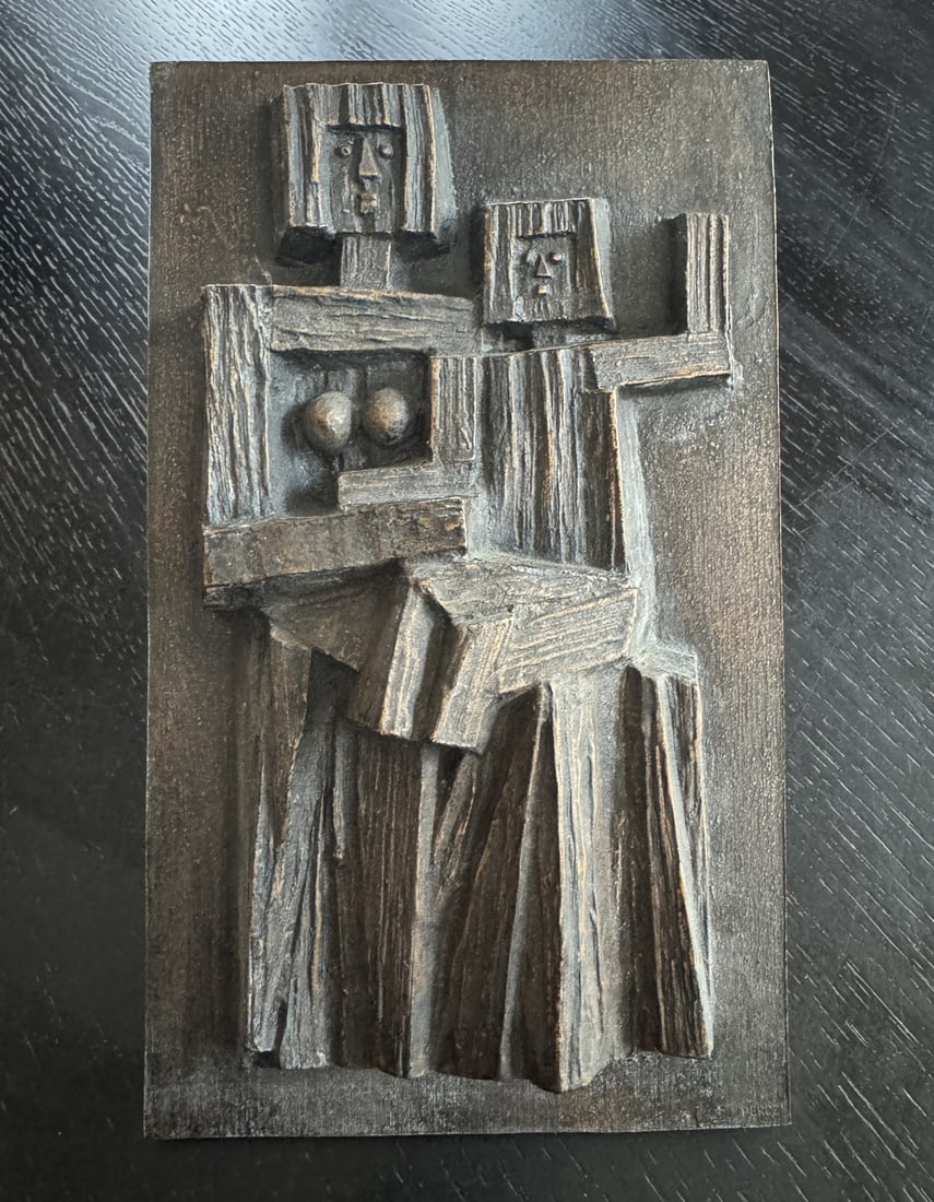 Percz János, Cubist Sculpture in Bronze - 3