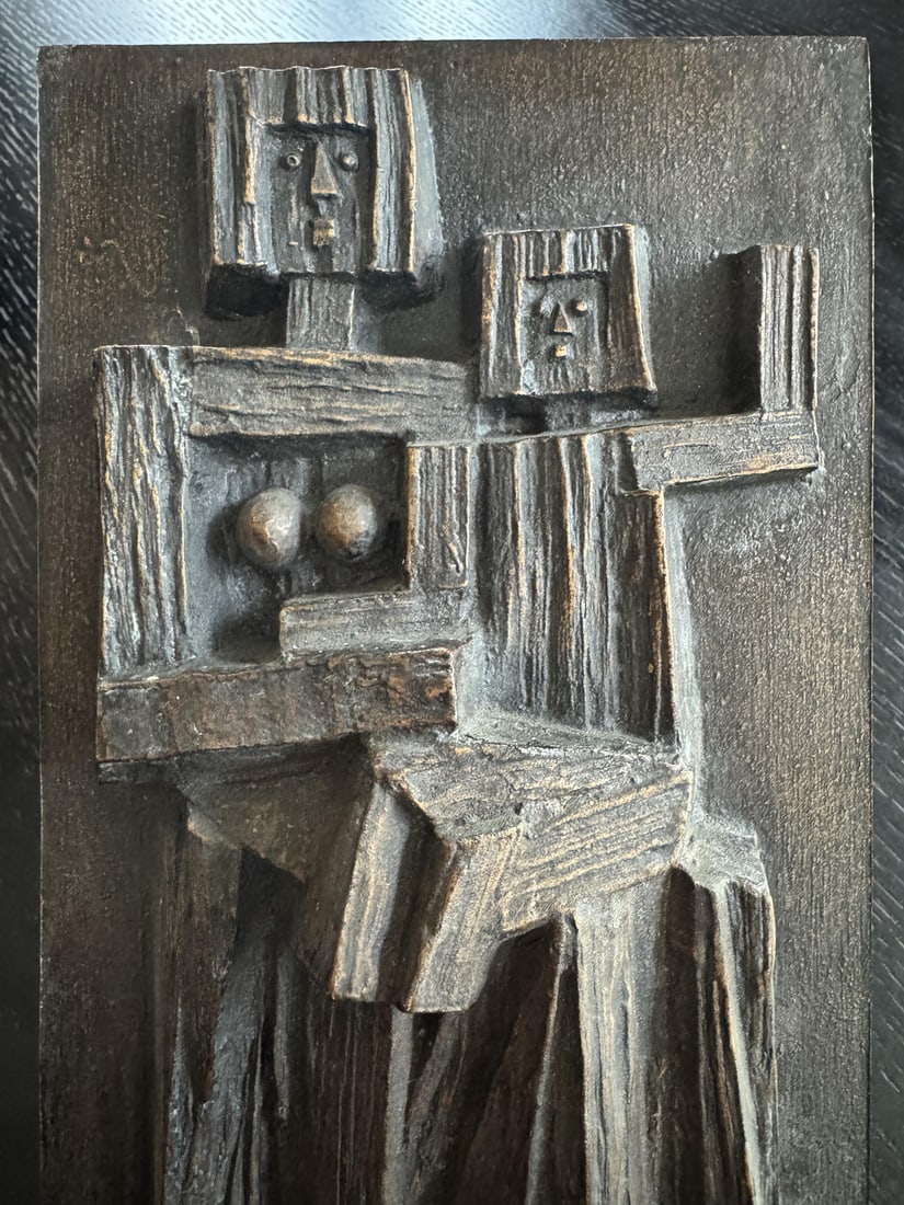 Percz János, Cubist Sculpture in Bronze - 5