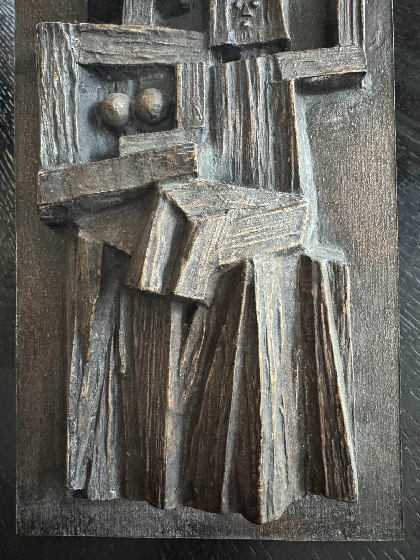 Percz János, Cubist Sculpture in Bronze - 6