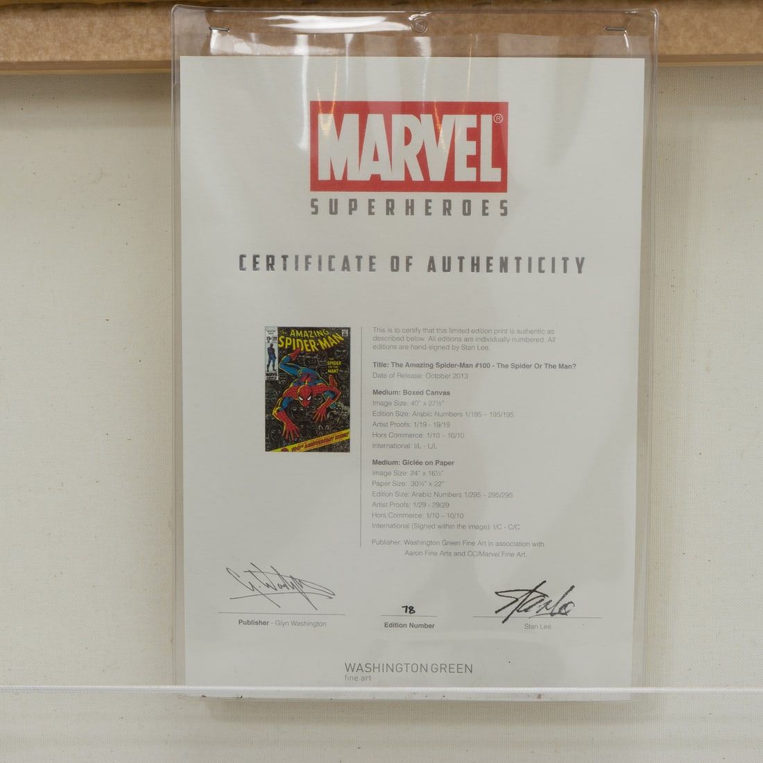 #100, Limited Edition, Signed and Numbered, Stan Lee - 5