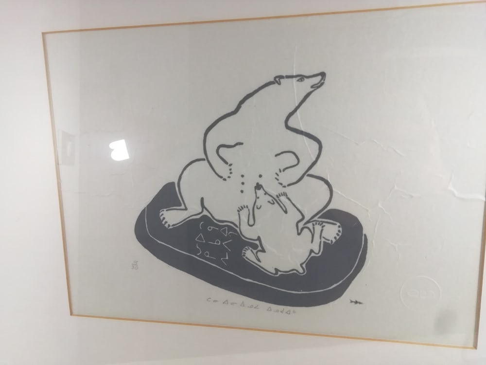 Lucassie Qumaluk, Motherhood, Woodcut, 1970s - 3