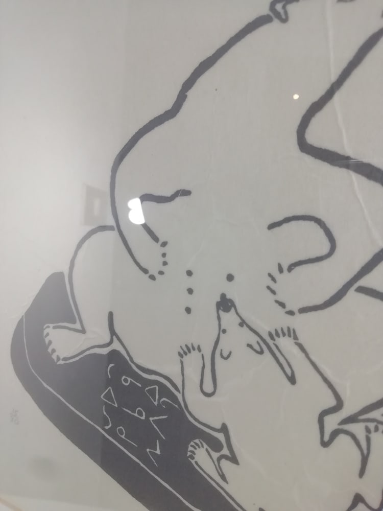 Lucassie Qumaluk, Motherhood, Woodcut, 1970s - 6