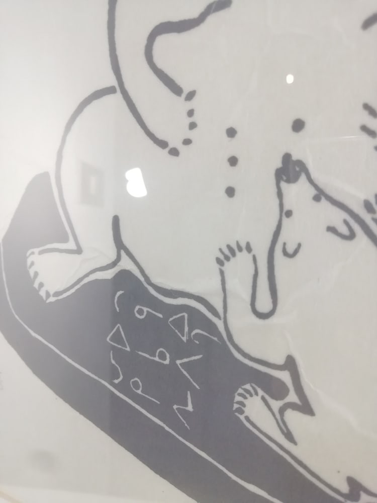 Lucassie Qumaluk, Motherhood, Woodcut, 1970s - 8