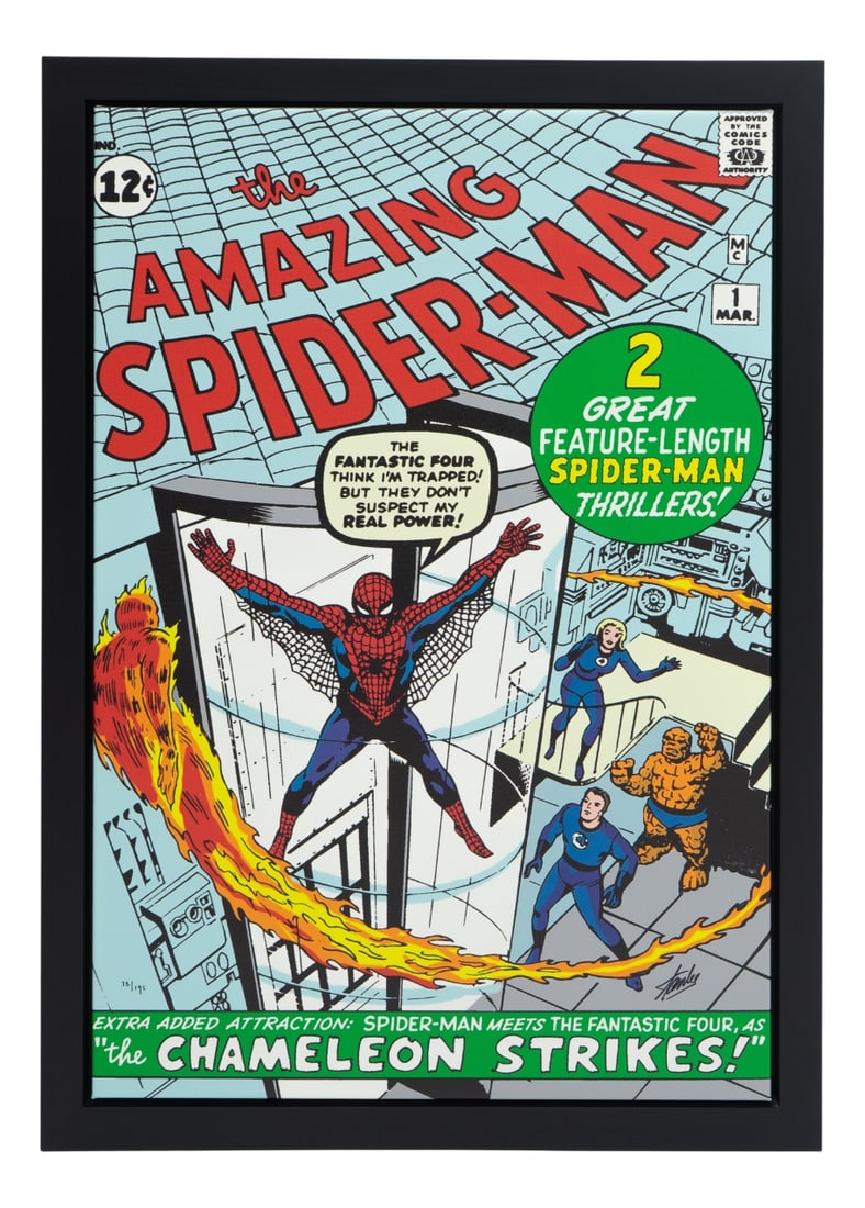 Limited Edition Marvel Print Signed, Numbered, Stan Lee: The Amazing Spider Man #75 Death Without a Warning:A limited edition boxed canvas, signed and numbered by Marvel Comics legend Stan Lee.Excellent investment value.Unframed size69.9cm x 101.6cm